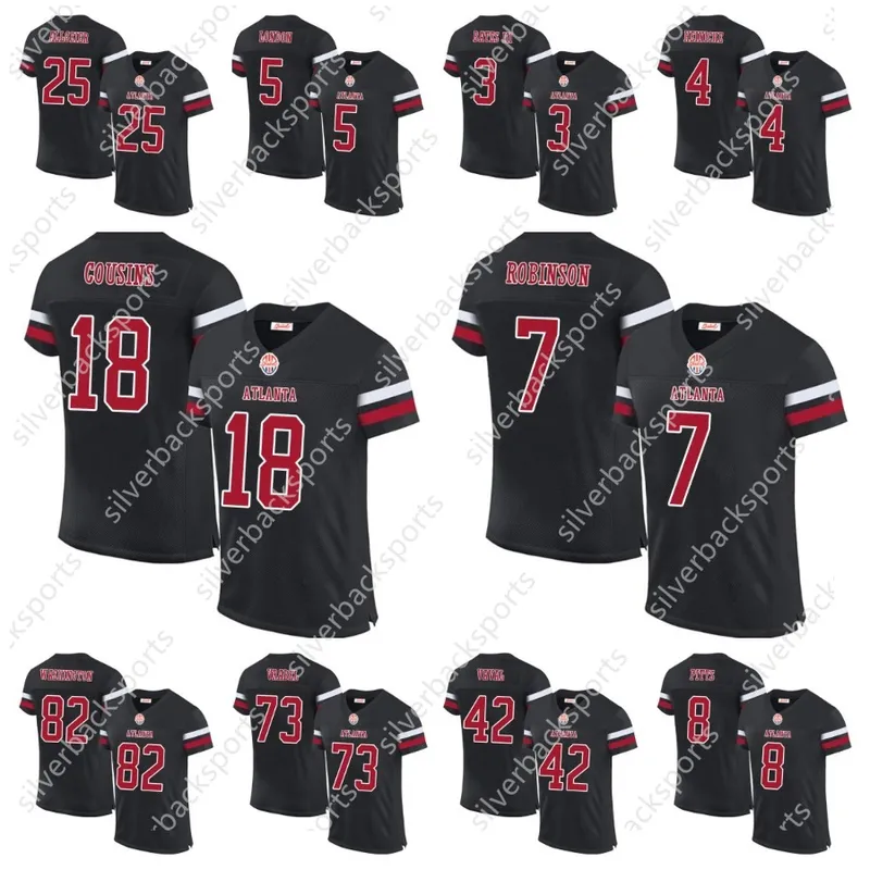 18 Kirk Cousins ​​Robinson Michael Penix Jr Jersey de fútbol 2024 Custom Matt Ryan Drake Londres Demone Harris Jessie Bates III 