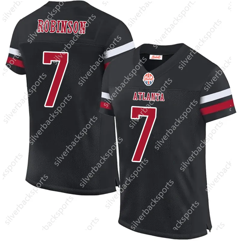 18 Kirk Cousins ​​Robinson Michael Penix Jr Jersey de fútbol 2024 Custom Matt Ryan Drake Londres Demone Harris Jessie Bates III 