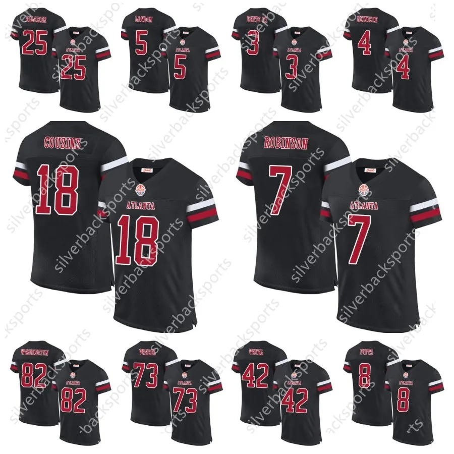 18 Kirk Cousins ​​Robinson Michael Penix Jr Jersey de fútbol 2024 Custom Matt Ryan Drake Londres Demone Harris Jessie Bates III 