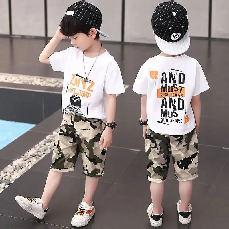 2021 Kid Tracksuit Clothes Set Kids Spring Autumn Cotton School Uniform Sport Camouflage Suit Kids Clothing Sets 6 8 10 12 Year