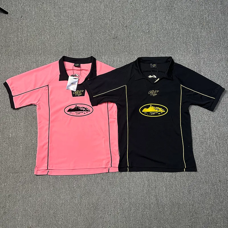 24SS Spring Summer Europa Europa Bordado de secado rápido Fútbol transpirable Polo Fashion Fashion Fashion Manga Short Tshirt Wo