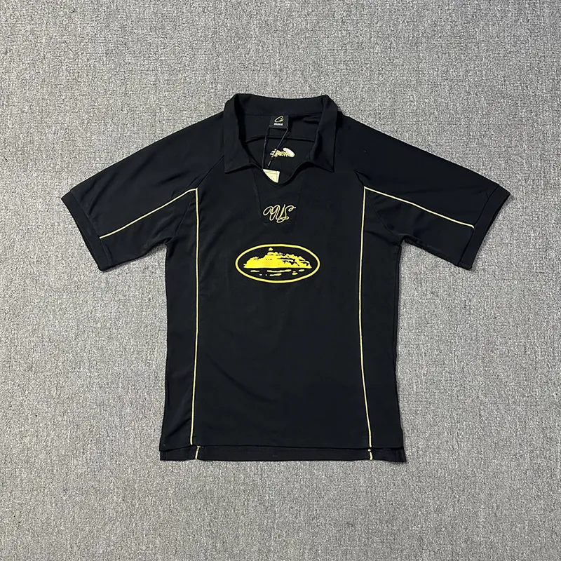 24SS Spring Summer Europa Europa Bordado de secado rápido Fútbol transpirable Polo Fashion Fashion Fashion Manga Short Tshirt Wo