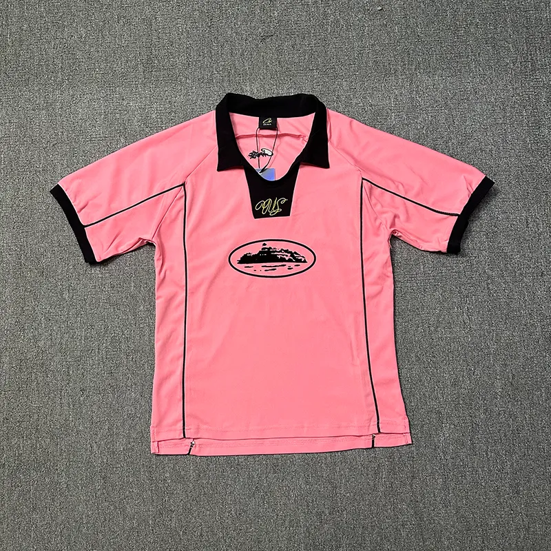 24SS Spring Summer Europa Europa Bordado de secado rápido Fútbol transpirable Polo Fashion Fashion Fashion Manga Short Tshirt Wo
