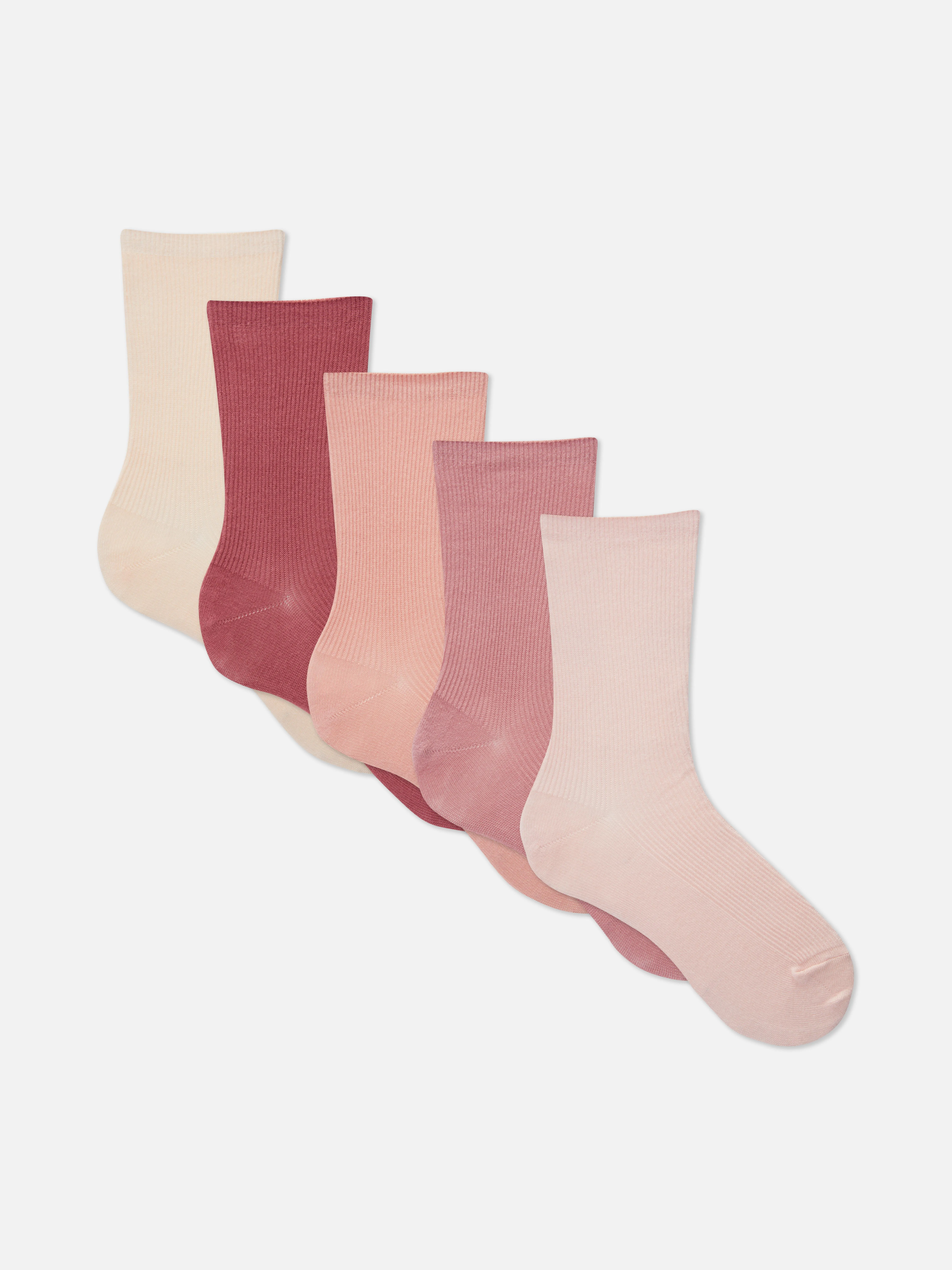 5 pares de calcetines altos en distintos tonos