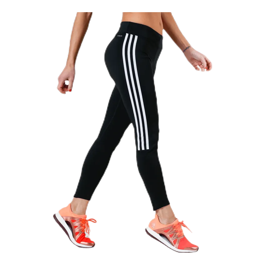 Adidas Adidas Run It Tight 7/8 3 Stripe Women Black / White