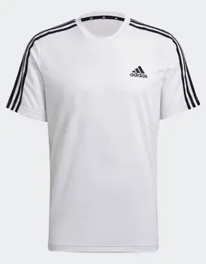 Adidas Camiseta AEROREADY Designed To Move Sport 3 bandas