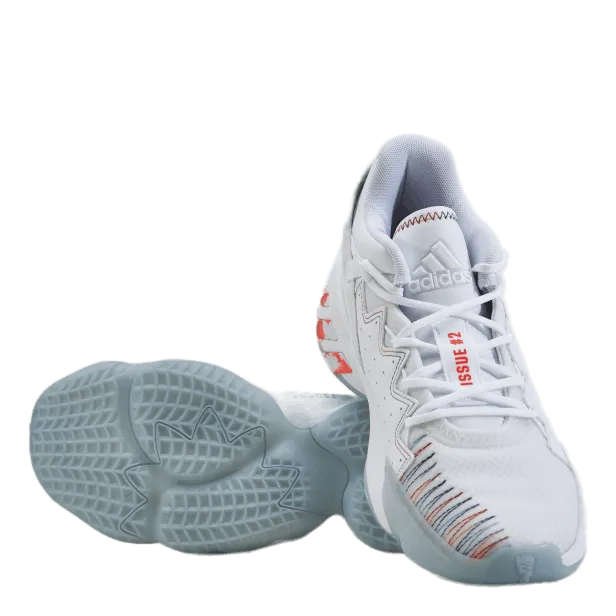 Adidas D.O.N. Issue #2 Shoes Cloud White / Cream White / Solar Red