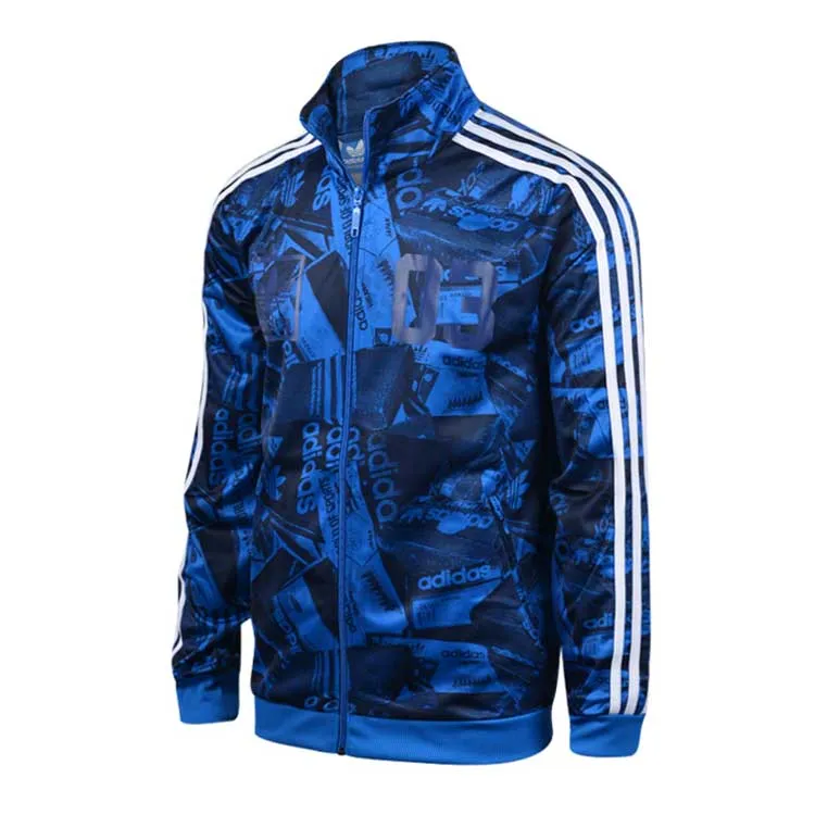 Adidas Original Chaqueta 3Foil Track Top Street (azul)