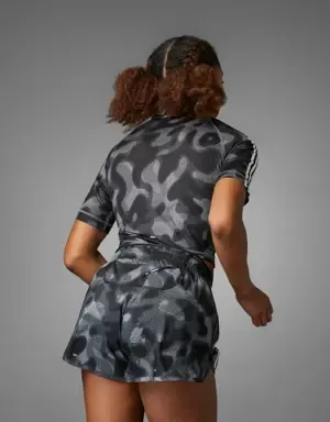 Adidas Pantalón corto Own the Run Allover Print 3 bandas