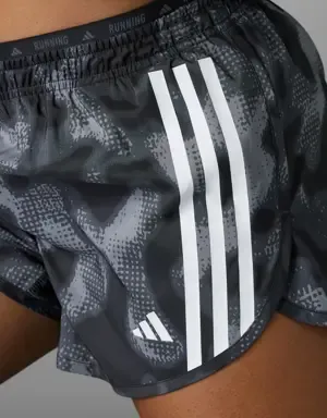 Adidas Pantalón corto Own the Run Allover Print 3 bandas