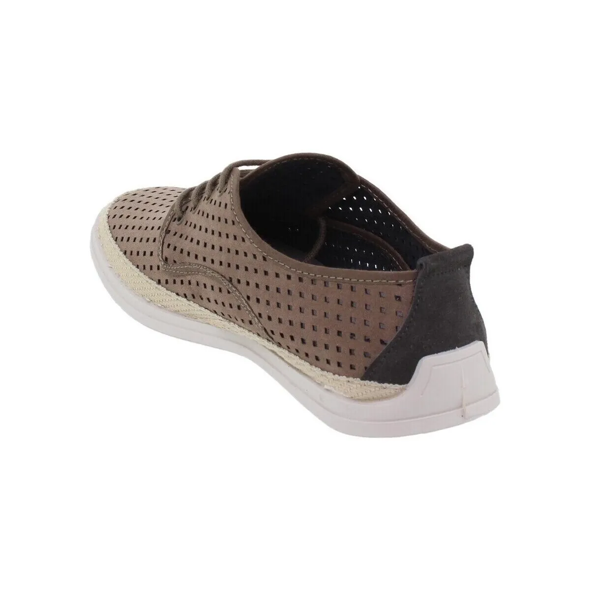Alpargatas marrones con cordones by
