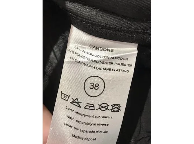 Autre Marque NON SIGNE / UNSIGNED Pantalón T.fr 38 SINTÉTICO Negro 