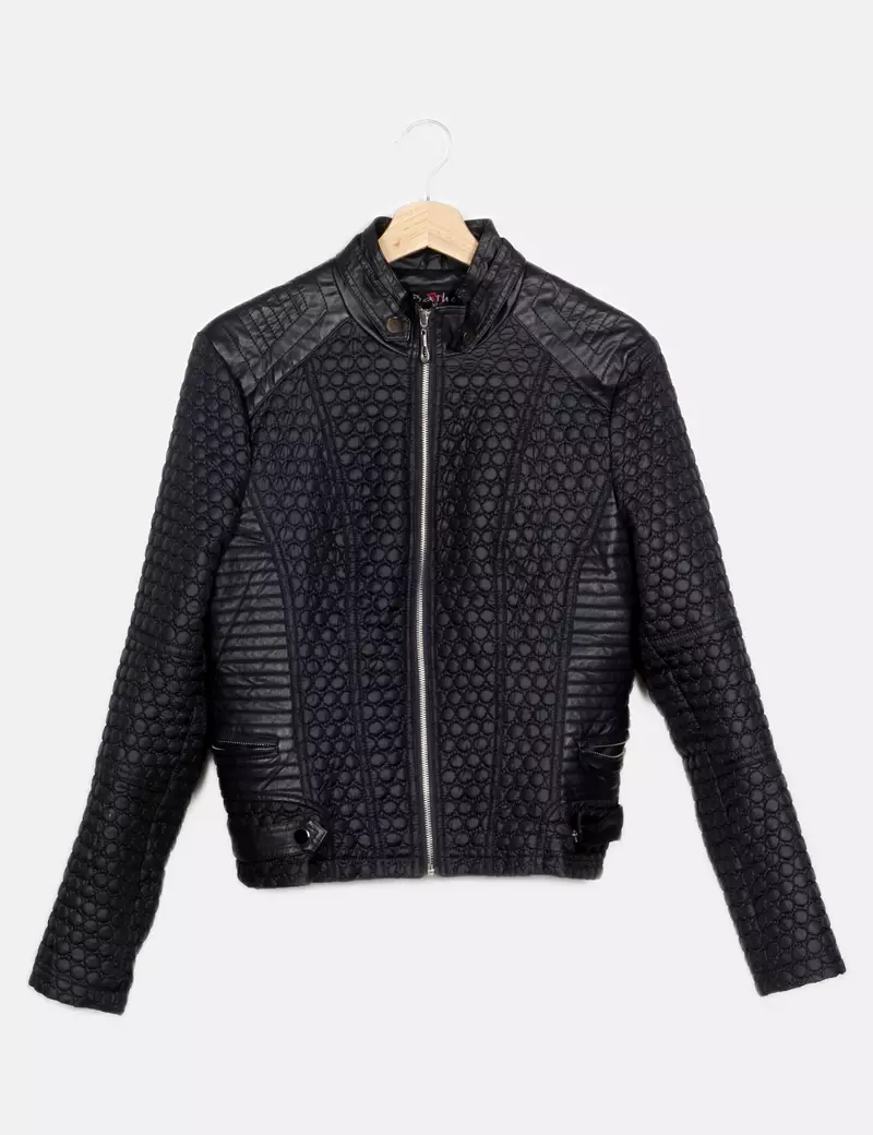 Baihe Chaqueta biker Polipiel