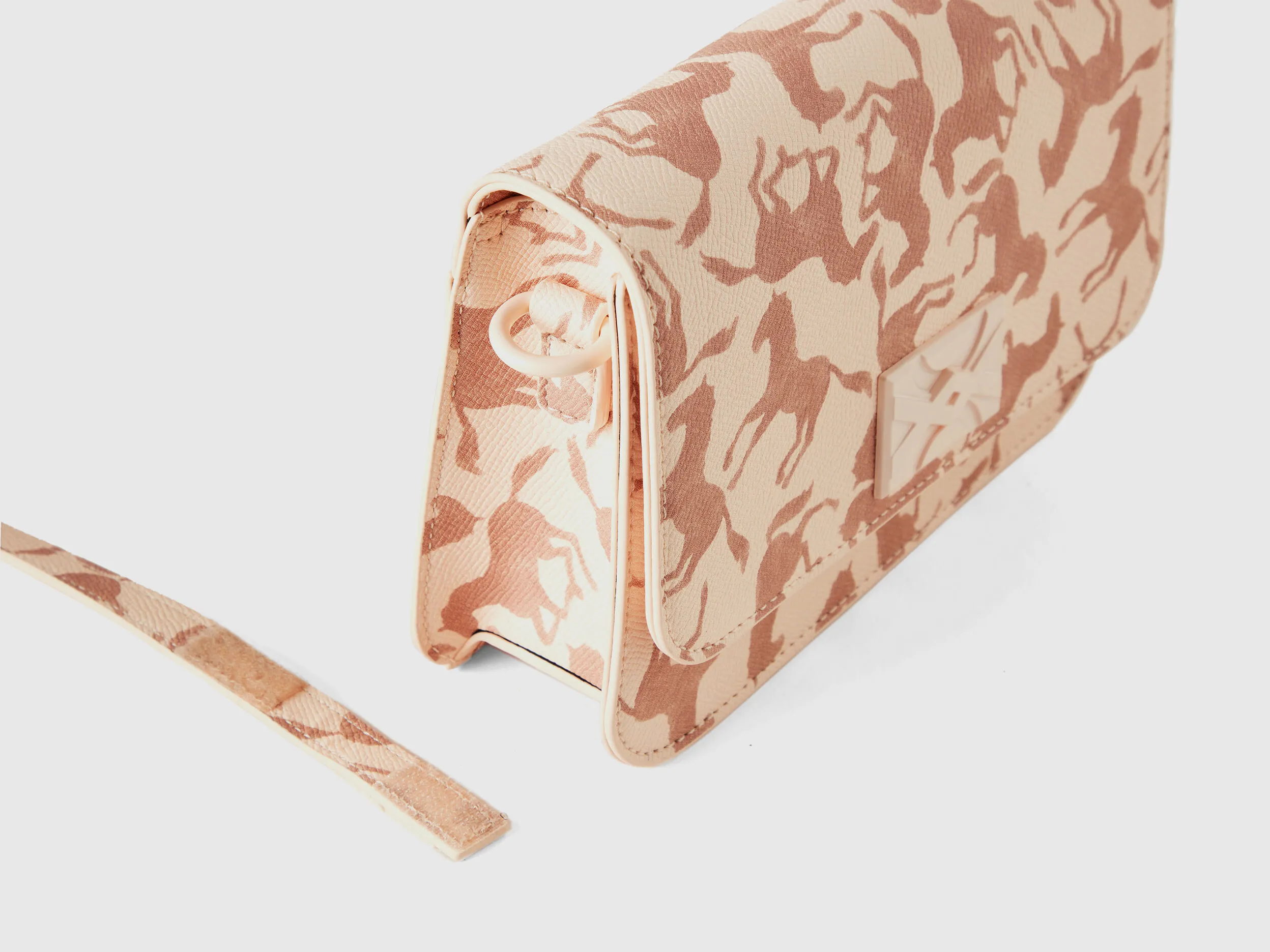 Be Bag rosa claro con estampado de caballos