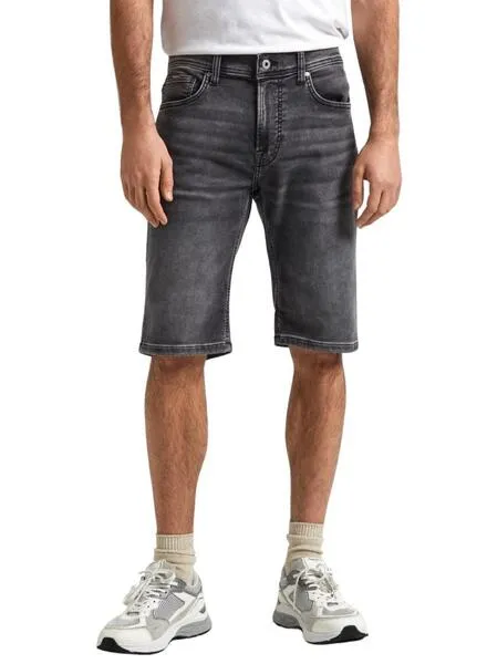 Bermuda Pepe Jeans Slim Negro Para Hombre