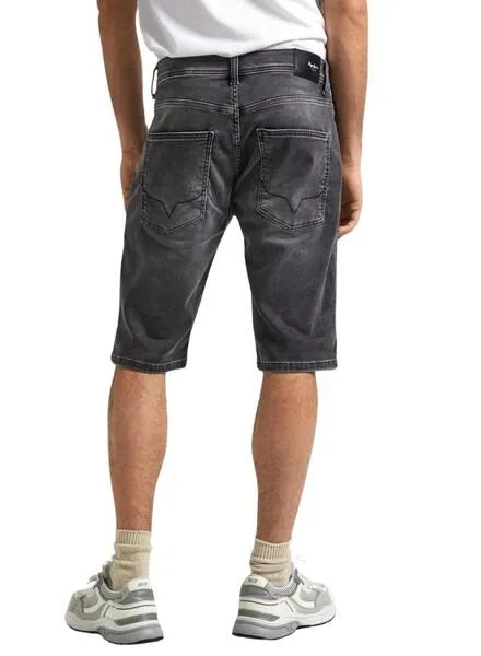 Bermuda Pepe Jeans Slim Negro Para Hombre
