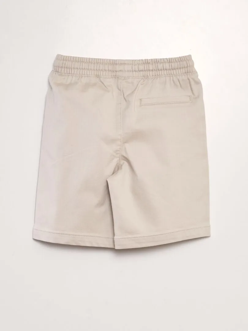 BERMUDAS CON CINTURA ELáSTICA  GRIS