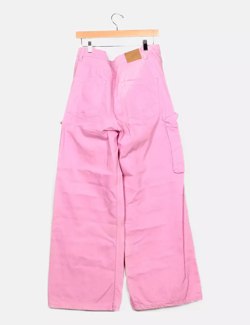 Bershka Jeans rosa cargo