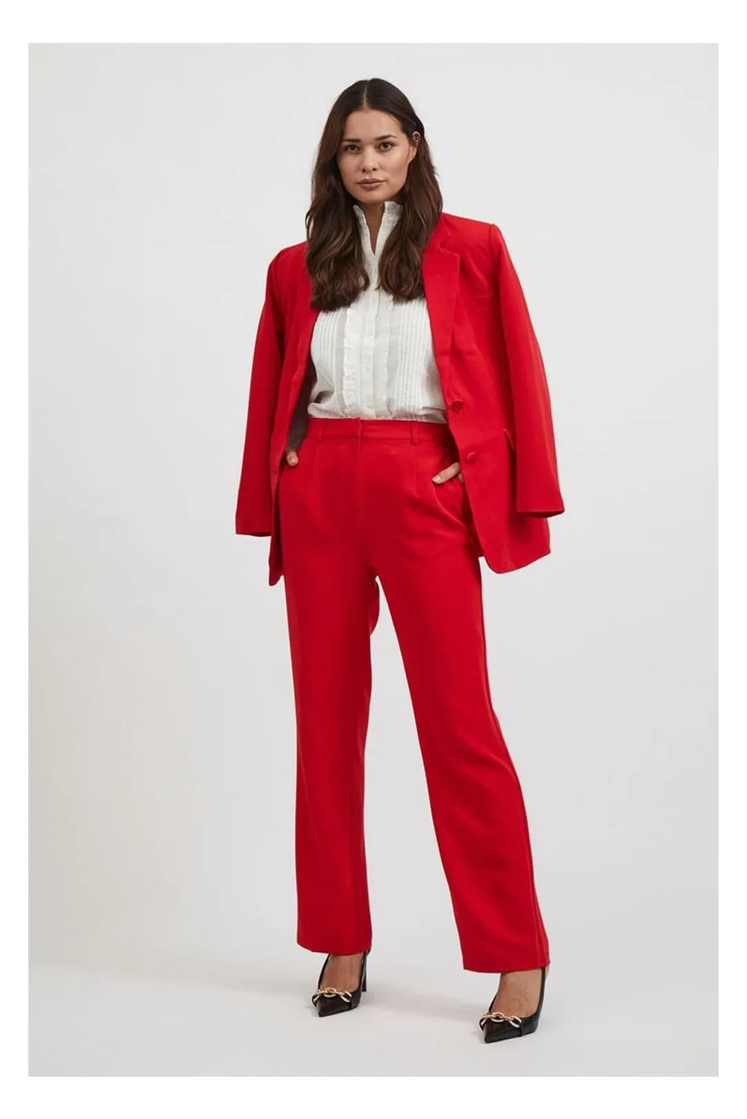 BLAZER MUJER VIKALINKA ROJO