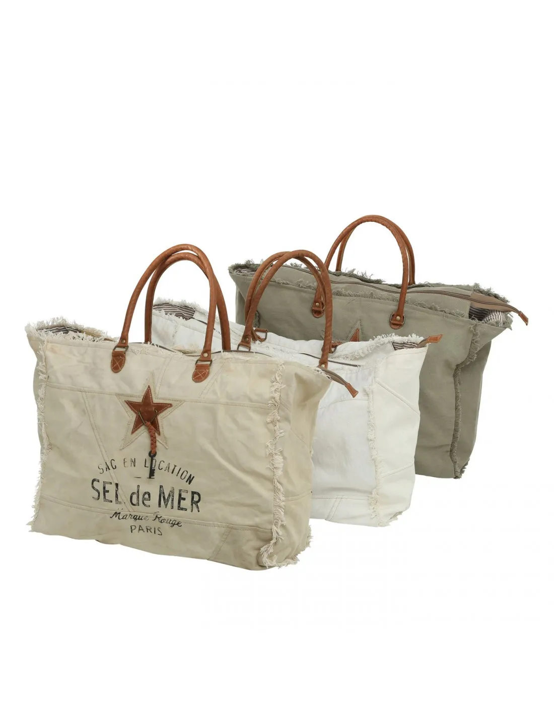 Bolsa marina vintage de algodón