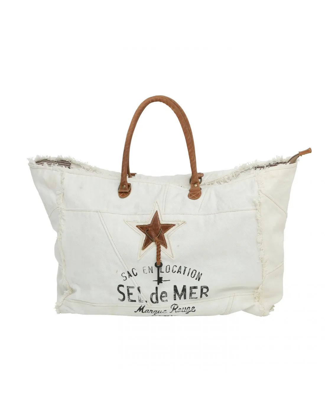 Bolsa marina vintage de algodón