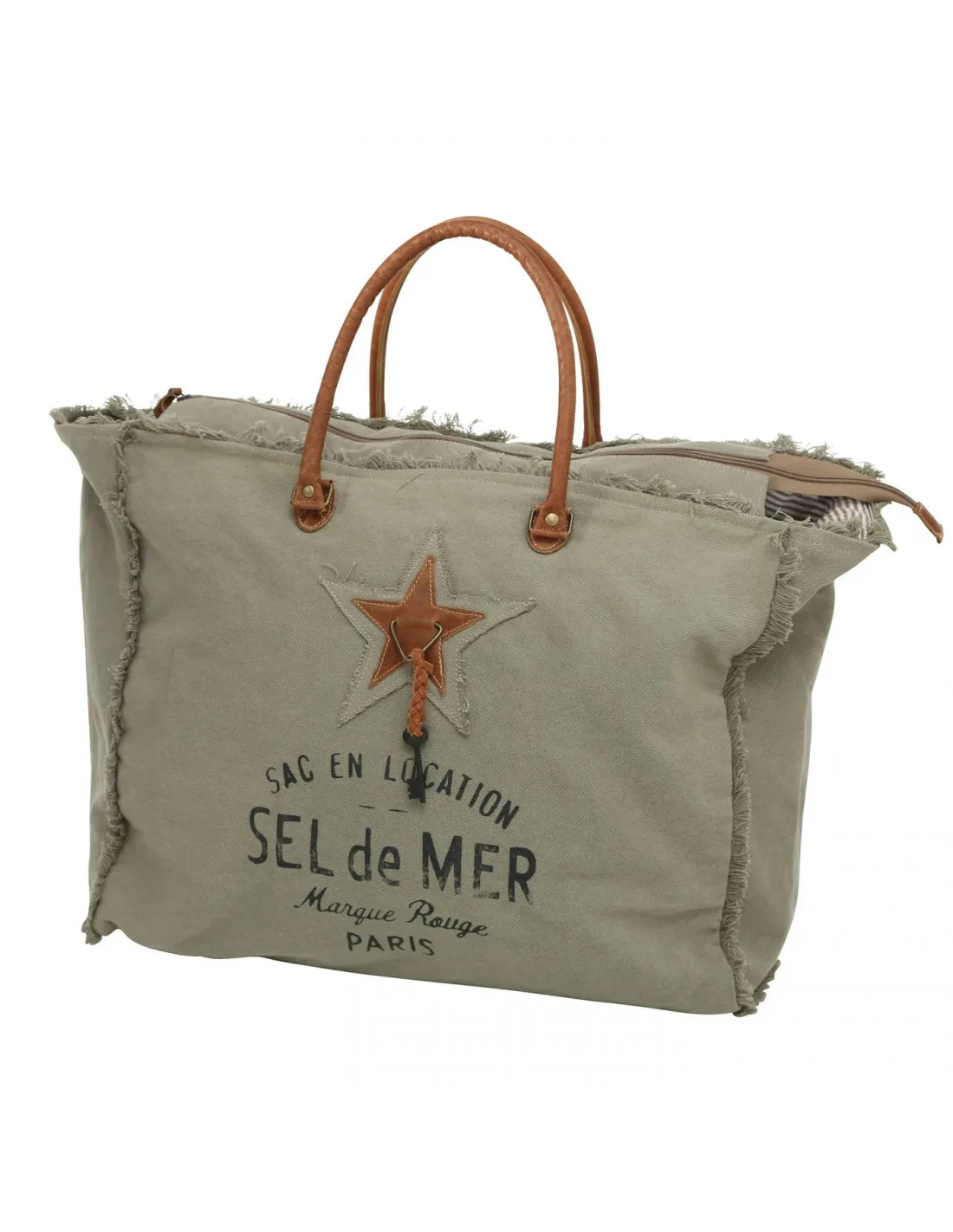 Bolsa marina vintage de algodón