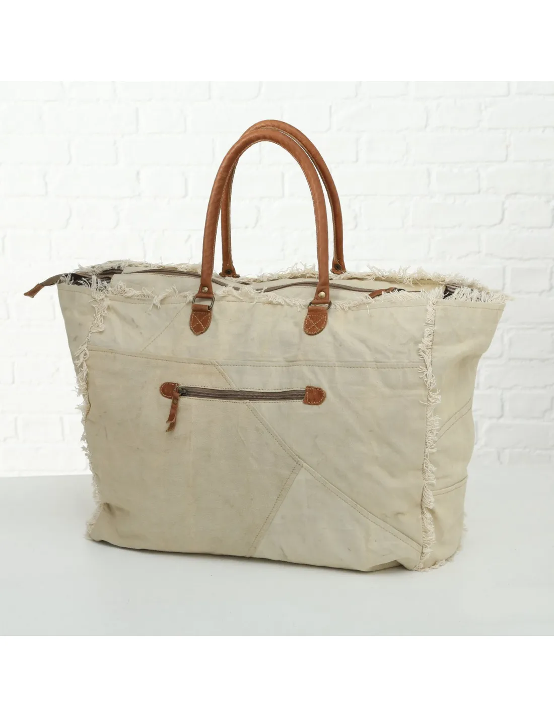 Bolsa marina vintage de algodón
