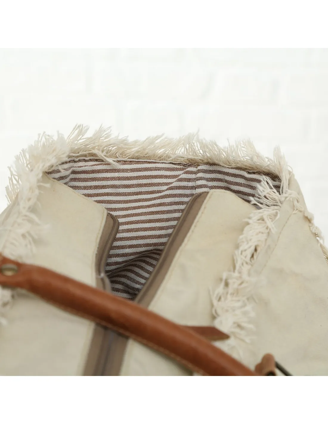 Bolsa marina vintage de algodón
