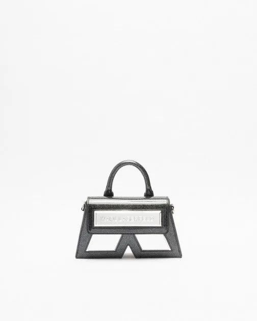 Bolso de mano Karl Lagerfeld Icon K SP CB Glitter Negro
