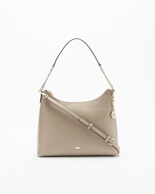 Bolso hobo Dkny Bryant Conv Hobo gris pardo