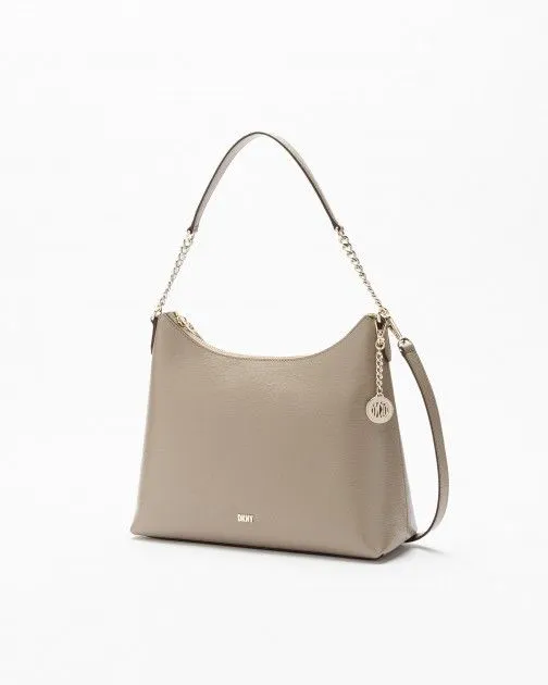 Bolso hobo Dkny Bryant Conv Hobo gris pardo