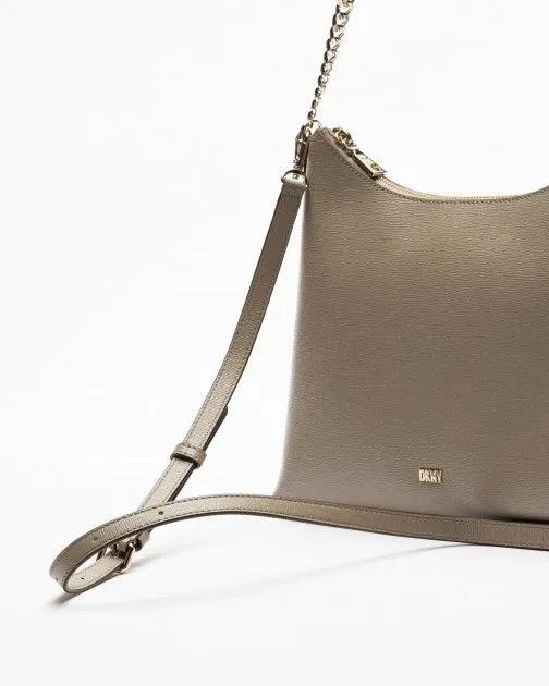 Bolso hobo Dkny Bryant Conv Hobo gris pardo