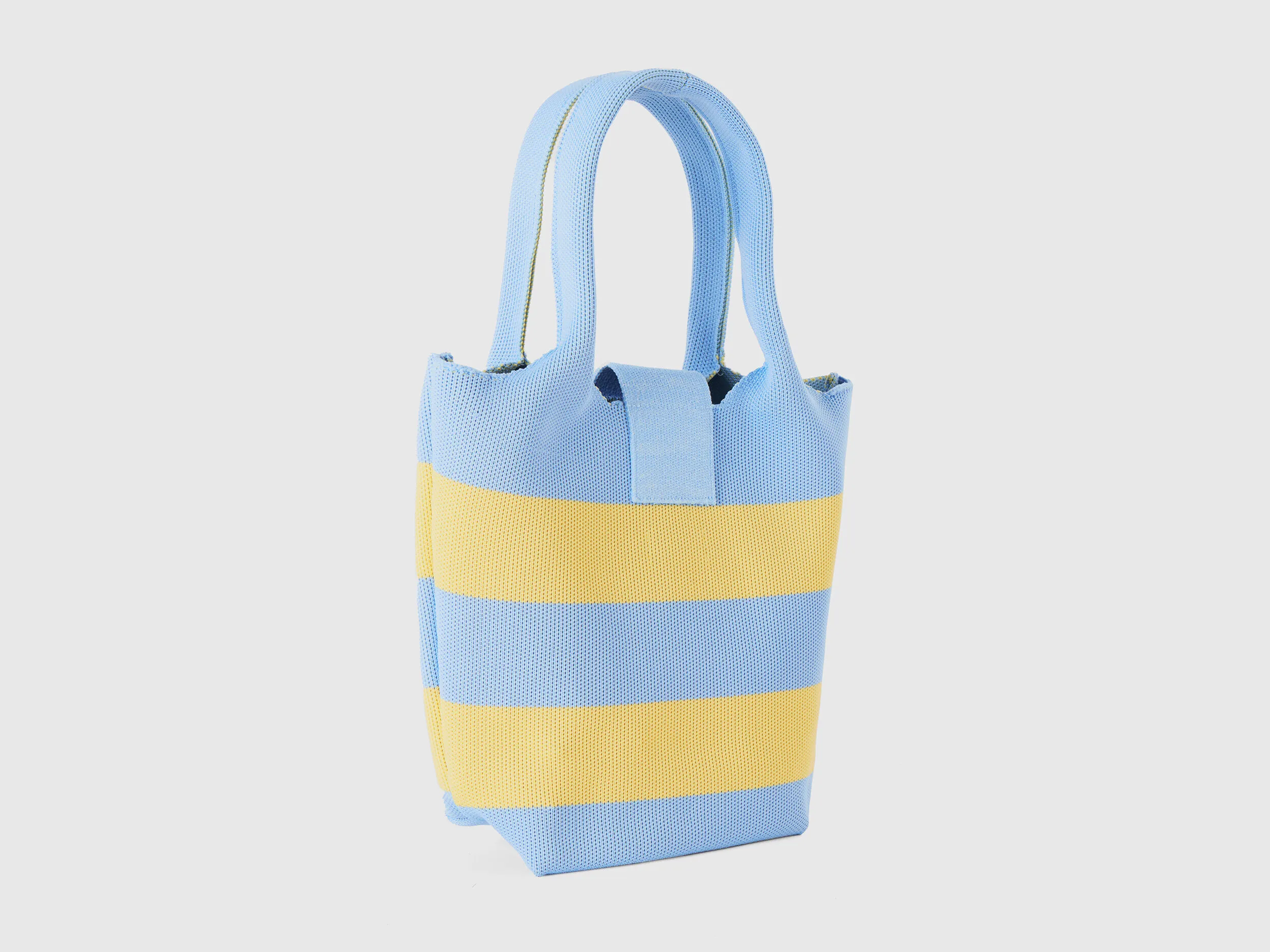Bolso shopper de punto a rayas