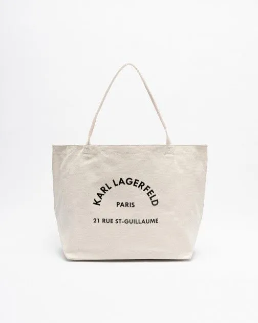 Bolso tote Karl Lagerfeld K/Rue ST Guillaume Canvas Tote Beige