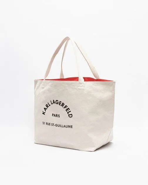Bolso tote Karl Lagerfeld K/Rue ST Guillaume Canvas Tote Beige
