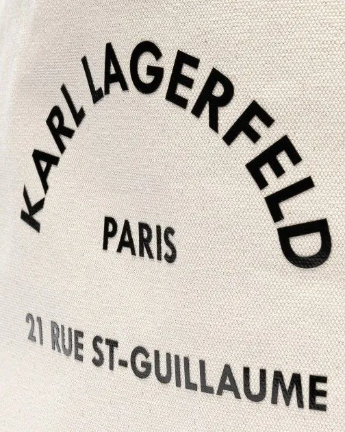 Bolso tote Karl Lagerfeld K/Rue ST Guillaume Canvas Tote Beige