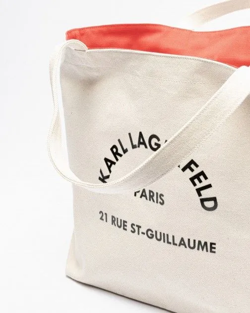Bolso tote Karl Lagerfeld K/Rue ST Guillaume Canvas Tote Beige