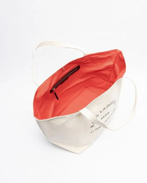 Bolso tote Karl Lagerfeld K/Rue ST Guillaume Canvas Tote Beige