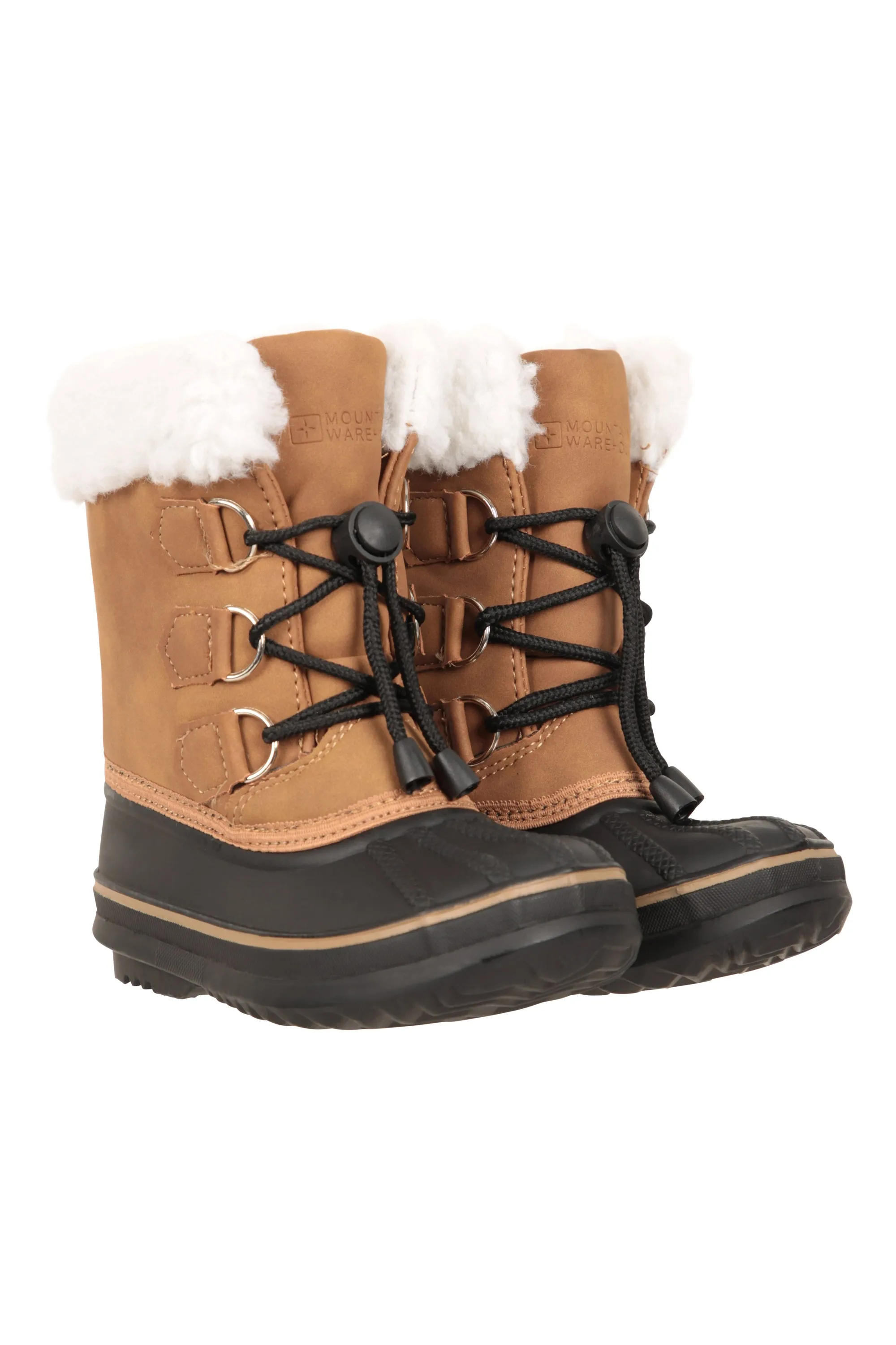 Botas de nieve de estilo informal con cordones, para niños pequeños