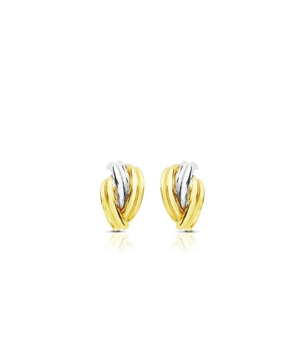 Boucles d'oreilles bicolore Alanis 18 Carats