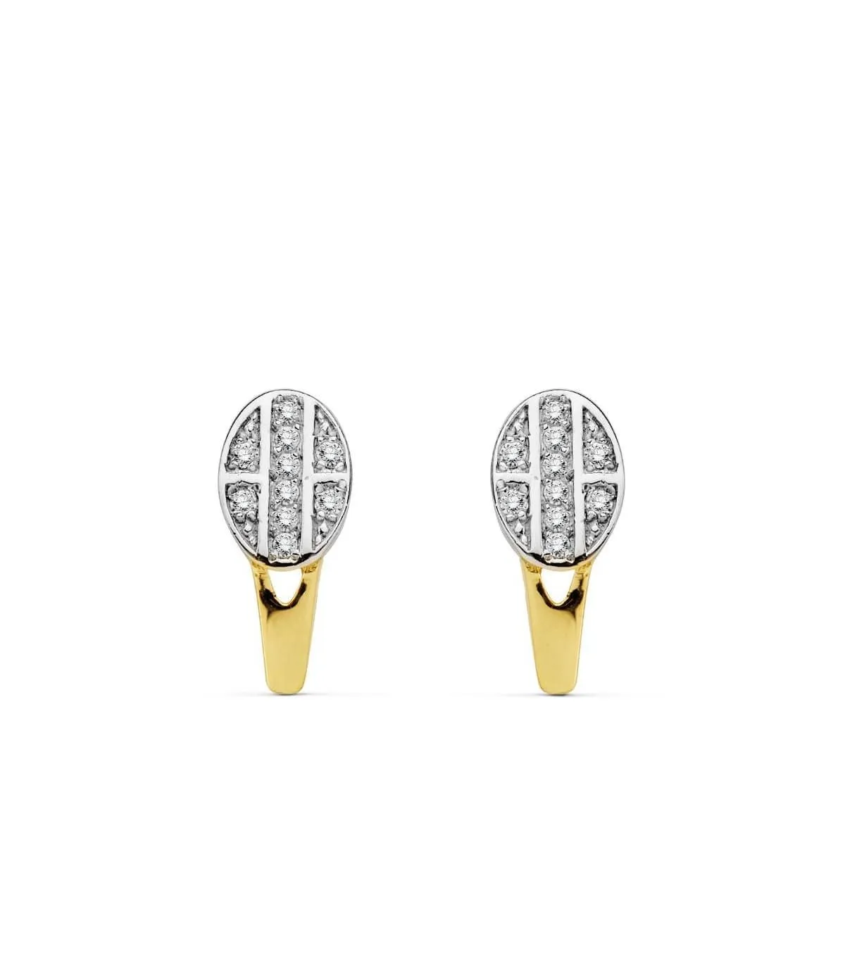 Boucles d'oreilles or bicolore Erika 18 Carats