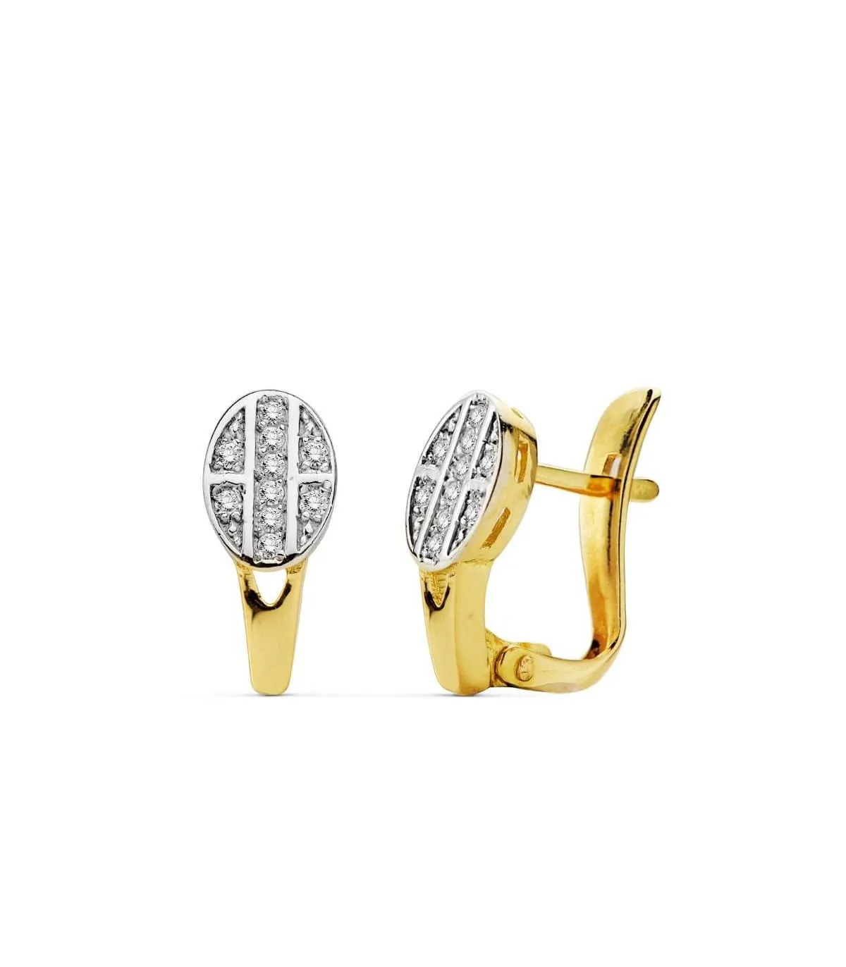 Boucles d'oreilles or bicolore Erika 18 Carats
