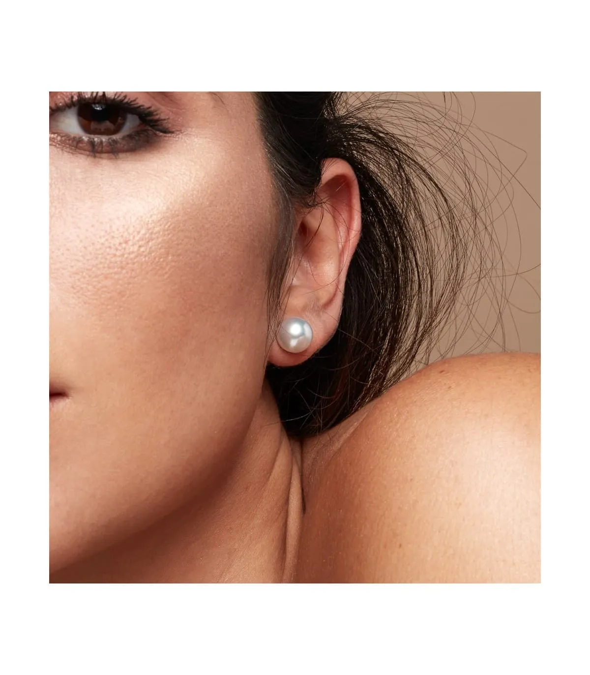 Boucles d'oreilles perles d'Australie Acantha Or Blanc 18 Carats