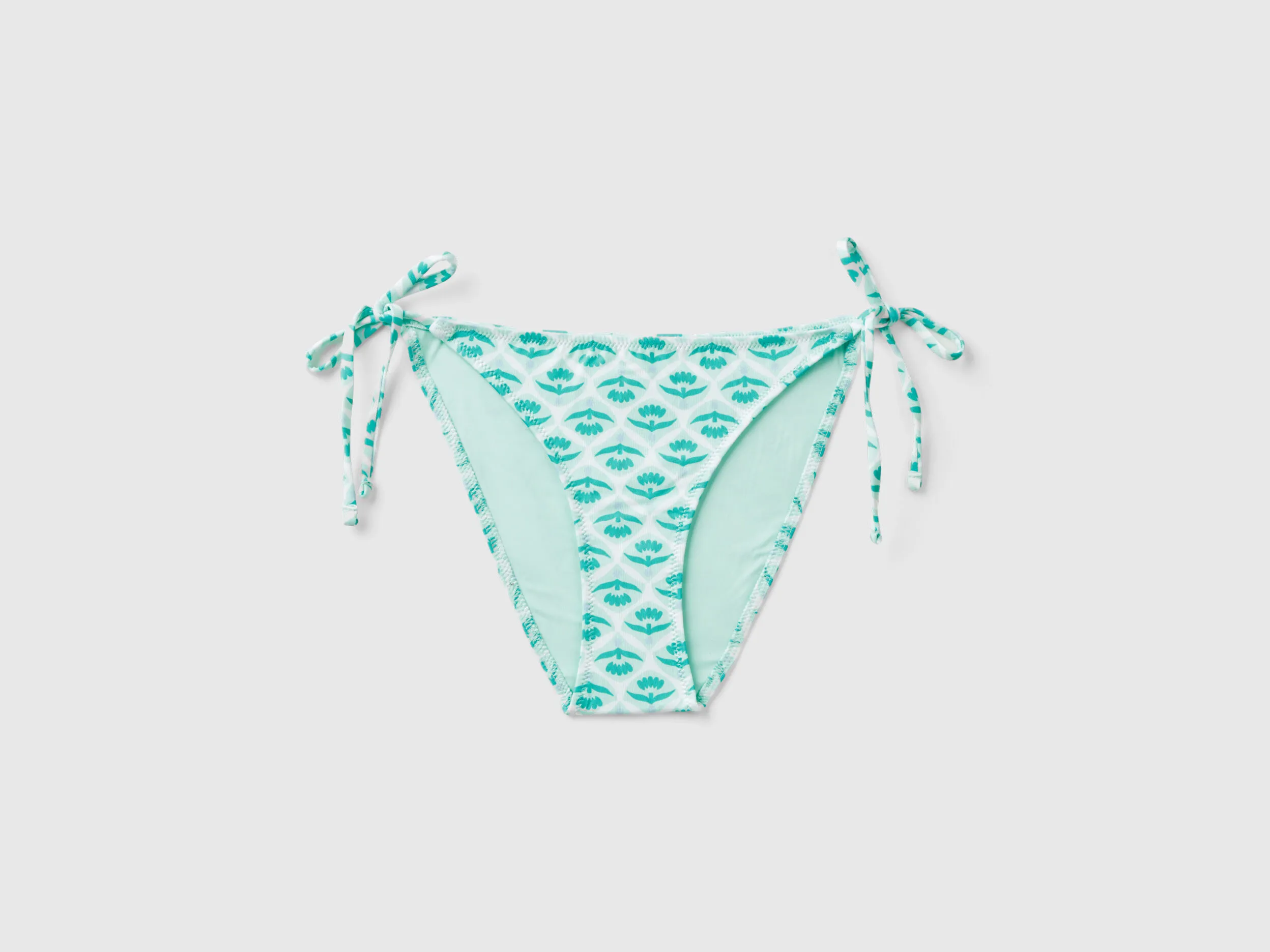 Braguita de bikini con cordones y estampado de flores