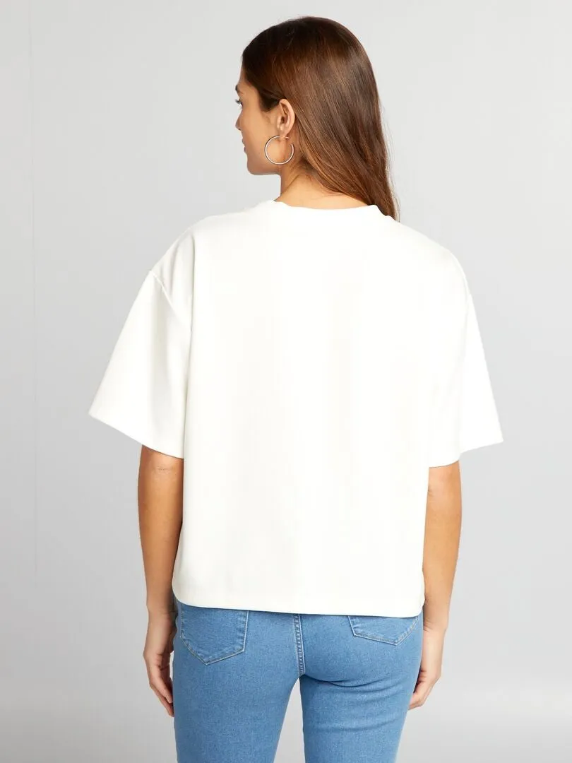 CAMISETA ANCHA  BLANCO