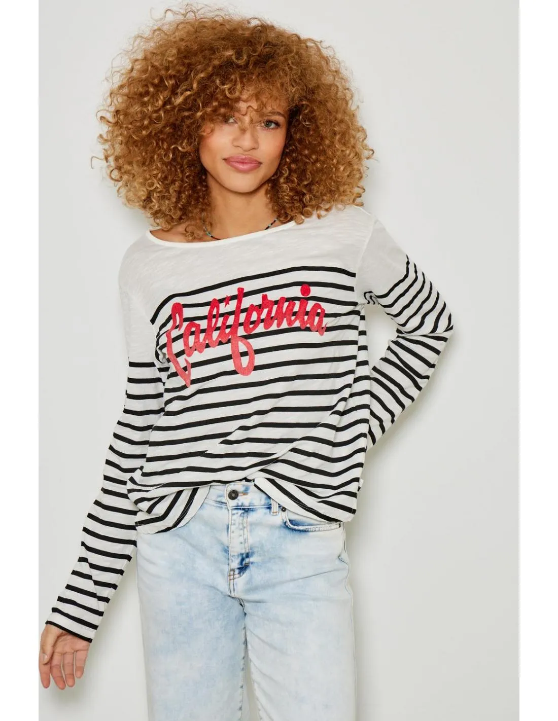 CAMISETA CON ESTAMPADO A RAYAS FIVE PARIS CALIFORNIA