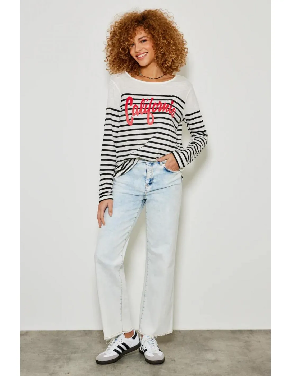 CAMISETA CON ESTAMPADO A RAYAS FIVE PARIS CALIFORNIA