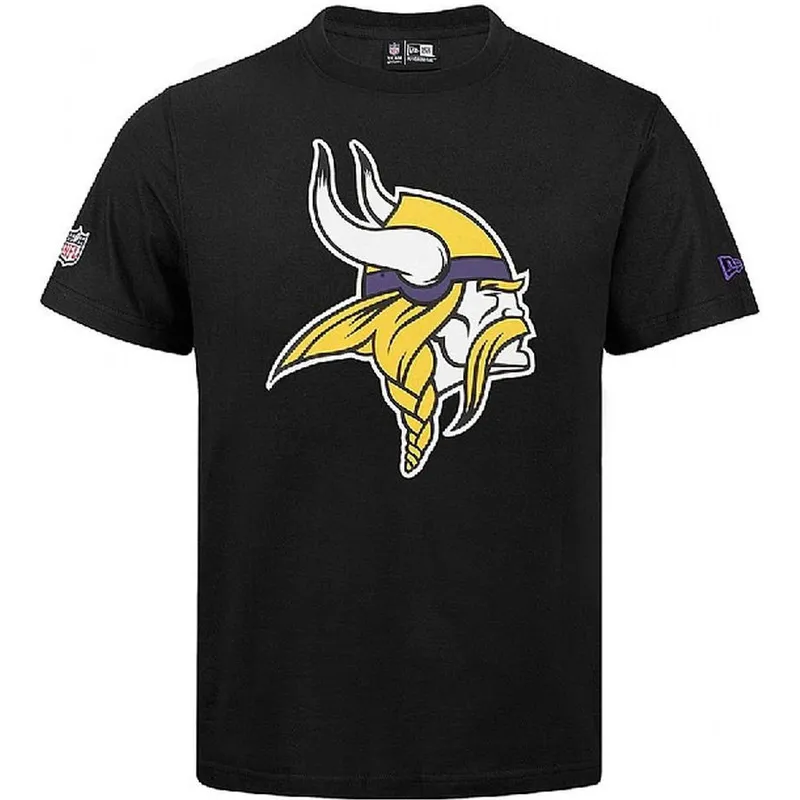 Camiseta de manga corta negra de Minnesota Vikings NFL de New Era