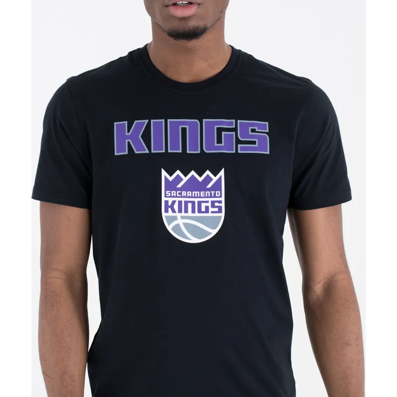 Camiseta de manga corta negra de Sacramento Kings NBA de New Era
