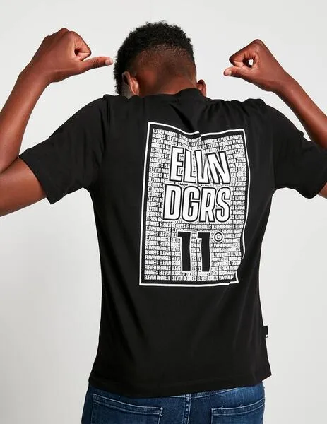 CAMISETA ELEVEN DEGREES BACK GRAPHIC  BLACK